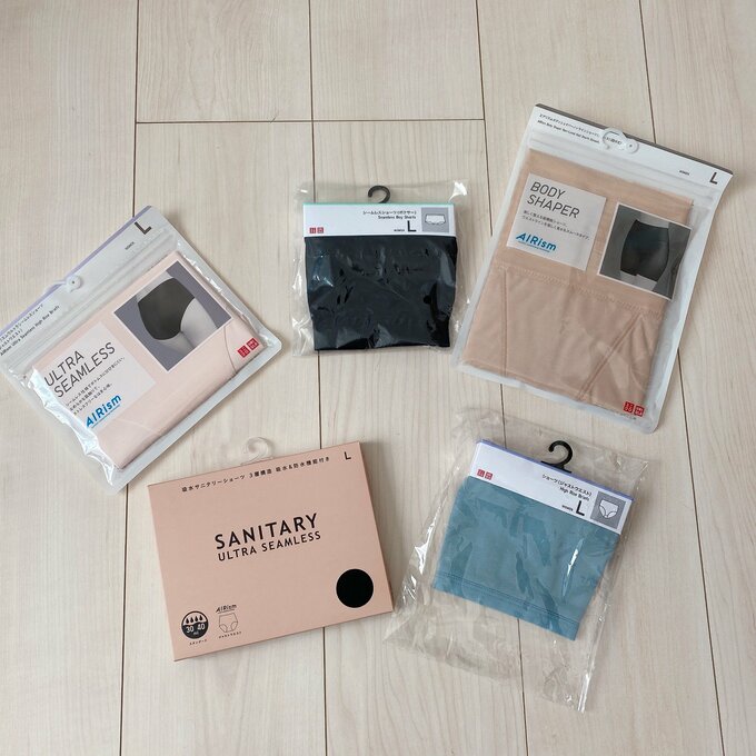 ユニクロのショーツ5つ