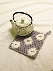 毛糸のポットマットもかぎ針