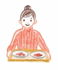 使った食器は重ねず1枚ずつさげる