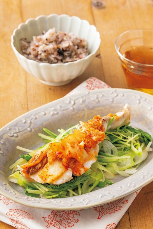 タラのキムチ蒸し