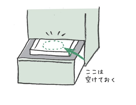 引き出しは空けておく