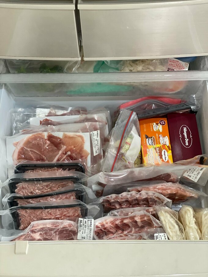 冷蔵庫のお肉保存