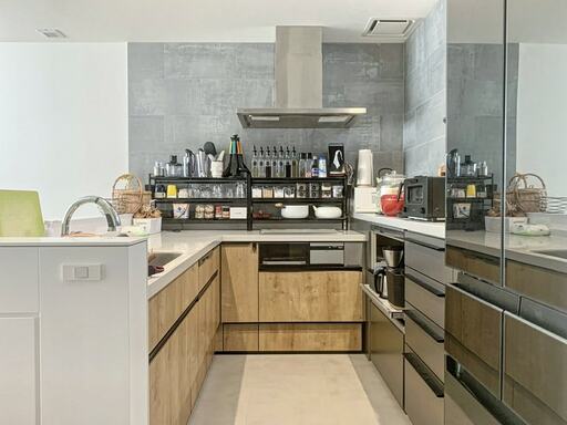 U型キッチン実例