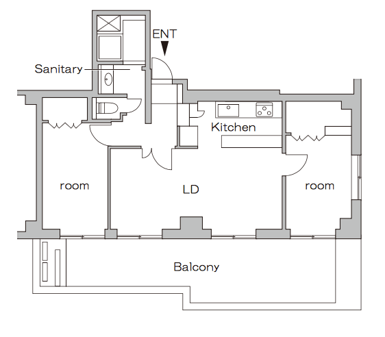 リノベーション前の間取り図