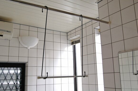 備えつけの物干し竿