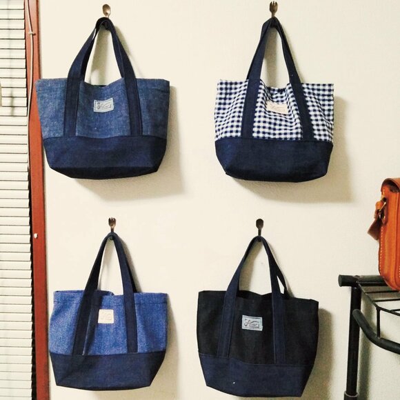 布バッグで空中収納して部屋を広く使う