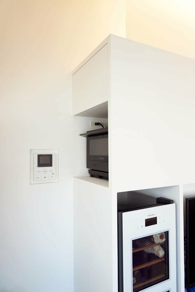 こんなところに電子レンジ置き場