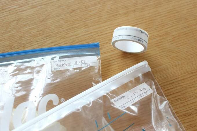 袋とマスキングテープ