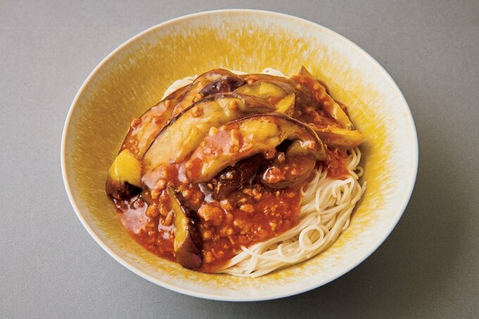 麻婆ナスそうめん
