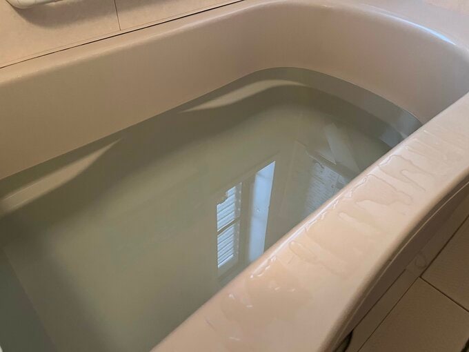お風呂にためた水