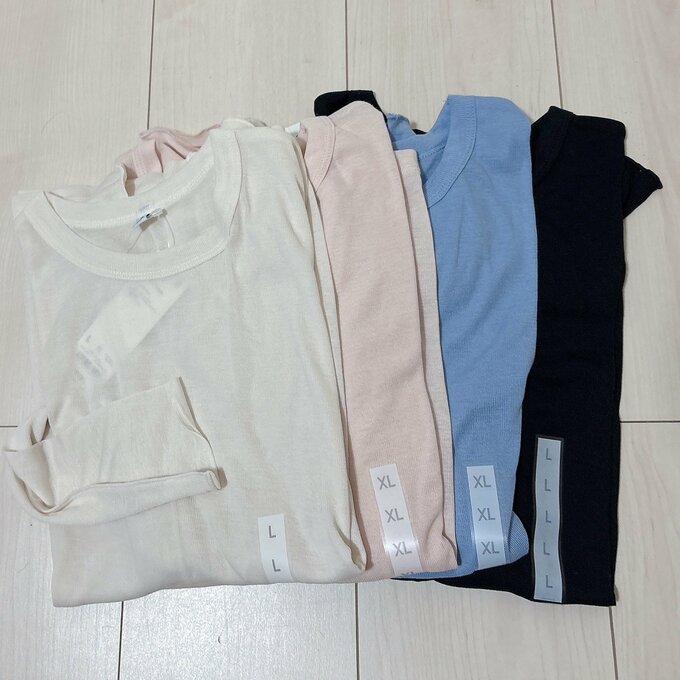 GU「ソフトシアークルーネックT」4色買い！