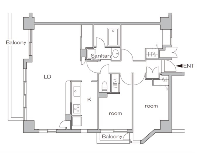 リノベーション前の間取り図