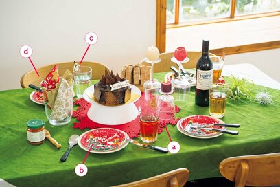 今年のクリスマスはプチプラで彩る。紙皿や紙ナプキンも飾り方次第で高見えに