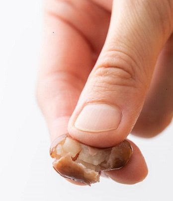 ゆで上がりを確認する