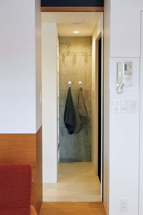 キッチンとも廊下ともつながる洗面脱衣室