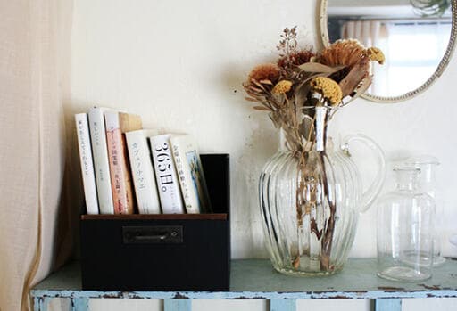 書籍を入れた「引き出しボックス」