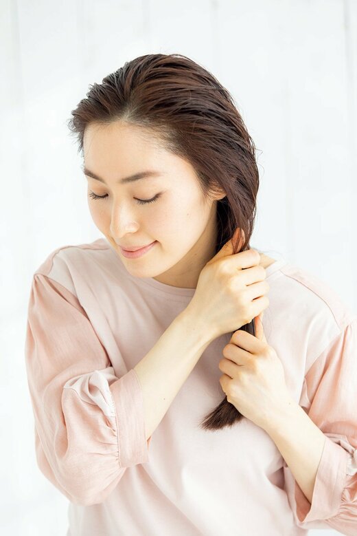 毛先は泡で包み込む画像