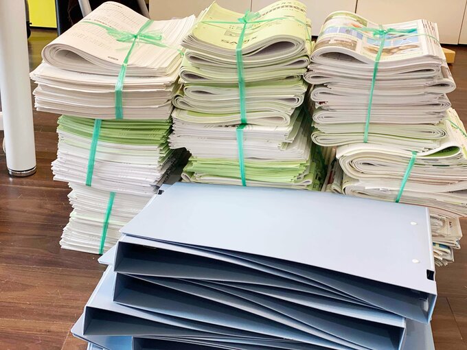 年度末は、大量の紙類が発生