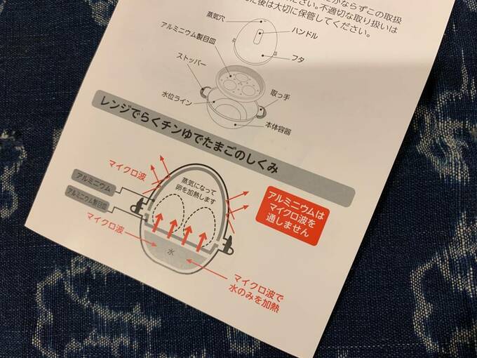 レンジでらくチンゆでたまごのしくみ