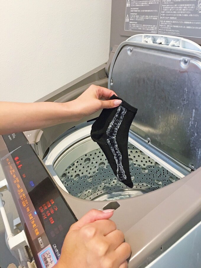 靴下洗濯