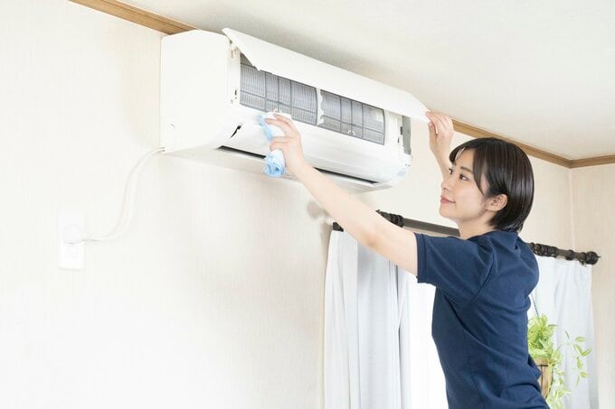 エアコンフィルター掃除