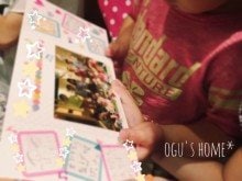 写真つきメッセージカードを渡しました