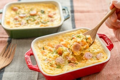 レンジでつくる野菜たっぷりキッシュ。パーティメニューの一品にぴったり