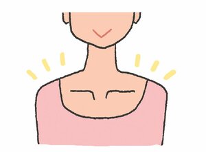 左右の鎖骨のラインは真っすぐ一直線