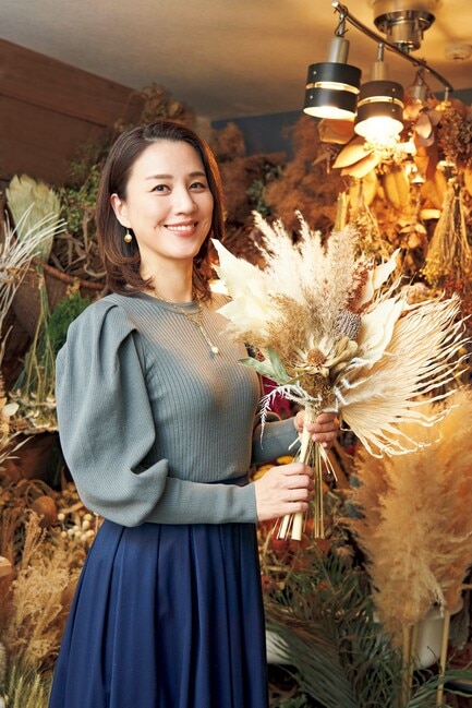 遼河はるひさんとドライフラワー
