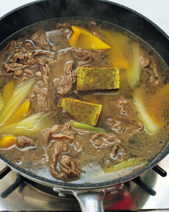 フライパンにカレー