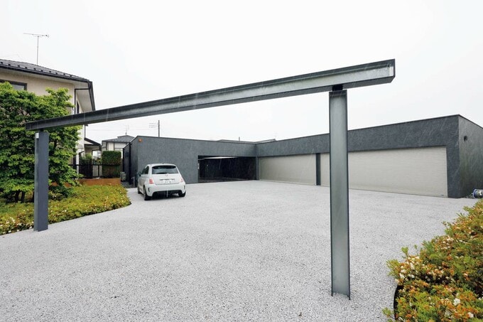 外観は四角い箱が並んだシンプルな形