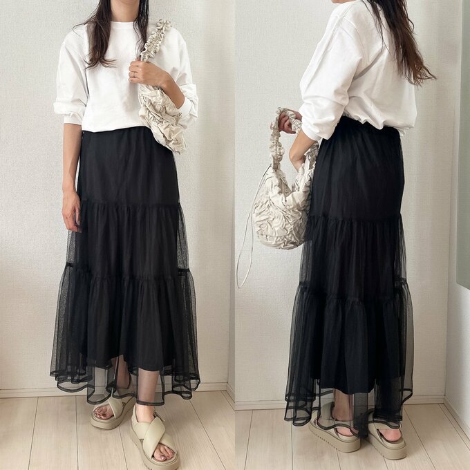 チュールスカート合わせ