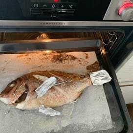 オーブンで焼くだけのタイの尾頭焼き。お祝いにぴったり！