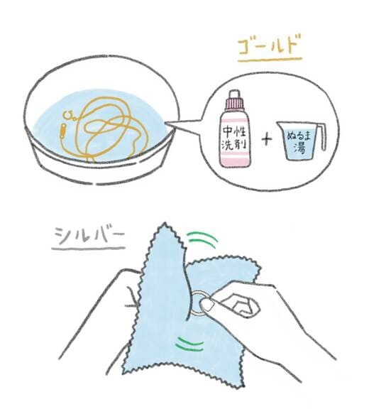 アクセサリーのお手入れ
