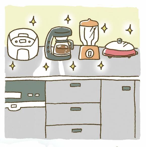 キッチンに家電