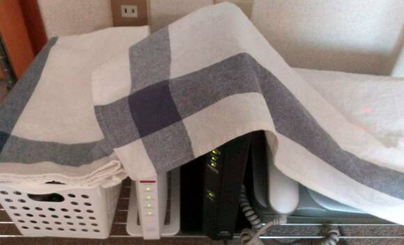 電化製品に布カバー