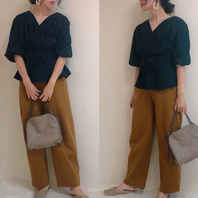 ブラウスと合わせればきれいめコーデも！