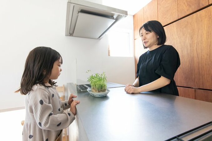 コミュニケーションがとりやすい対面式キッチン