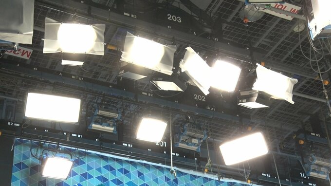 スタジオの照明