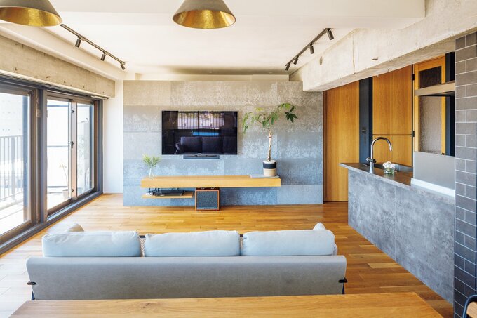 細かく区切られていた間取りをひと続きのLDKに