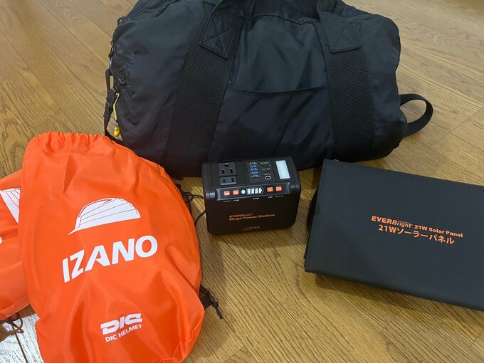 ノラさん宅の防災グッズ