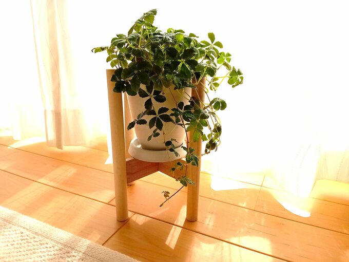 通気性バツグンな植木鉢スタンド