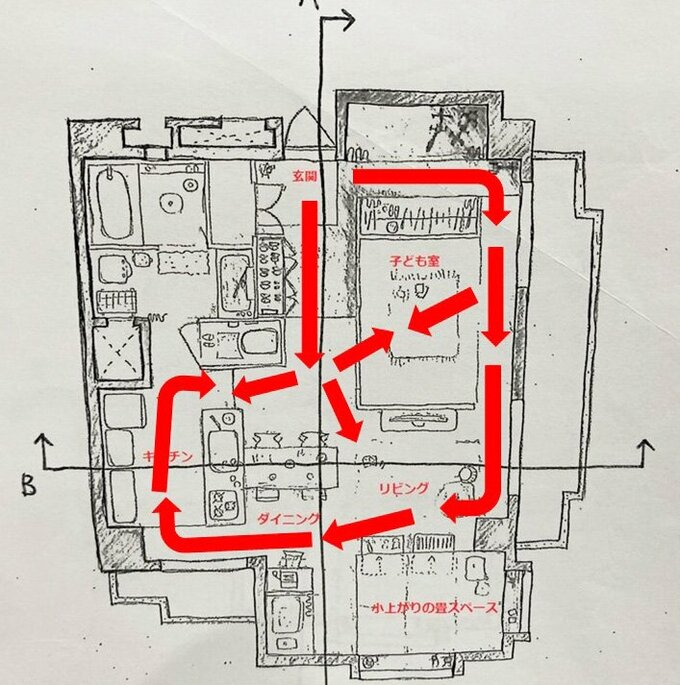 リノベーションの間取り図