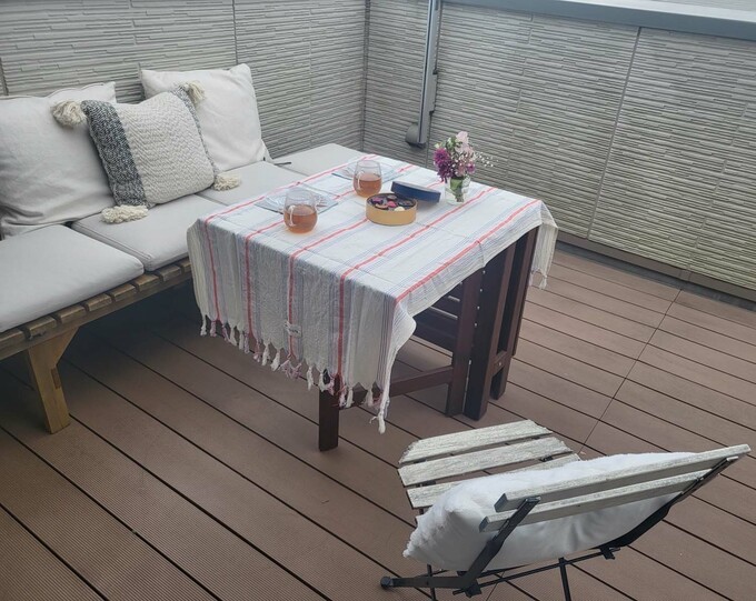 ルーフバルコニーで外ごはん