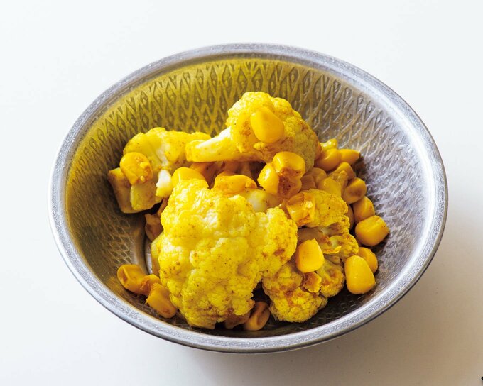コーンとカリフラワー
