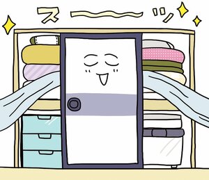 戸を片方ずつあけて風を通す