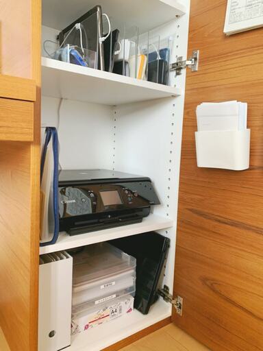 ミニデスク脇の収納