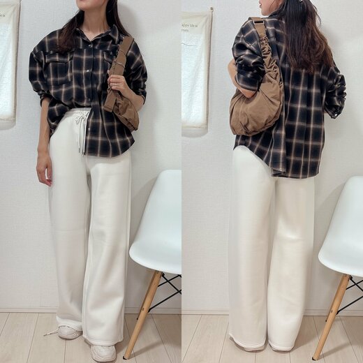 チェックシャツ合わせ