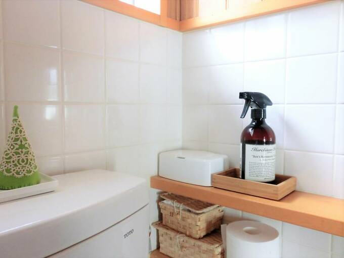 おしりふきをキッチン、トイレ、玄関、廊下、寝室と5か所に置いてある