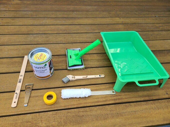 ウッドデッキの塗装に使ったもの